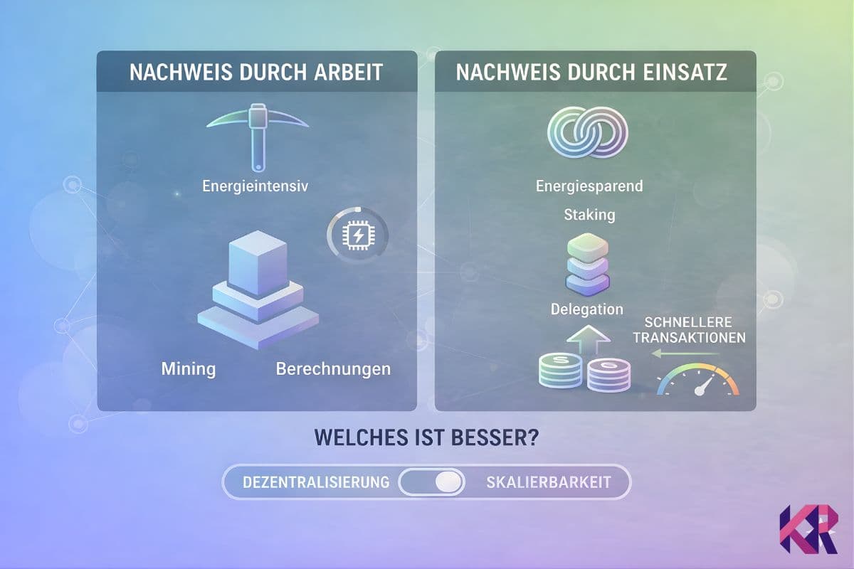 Proof of Work vs. Proof of Stake: Was Sie wissen müssen