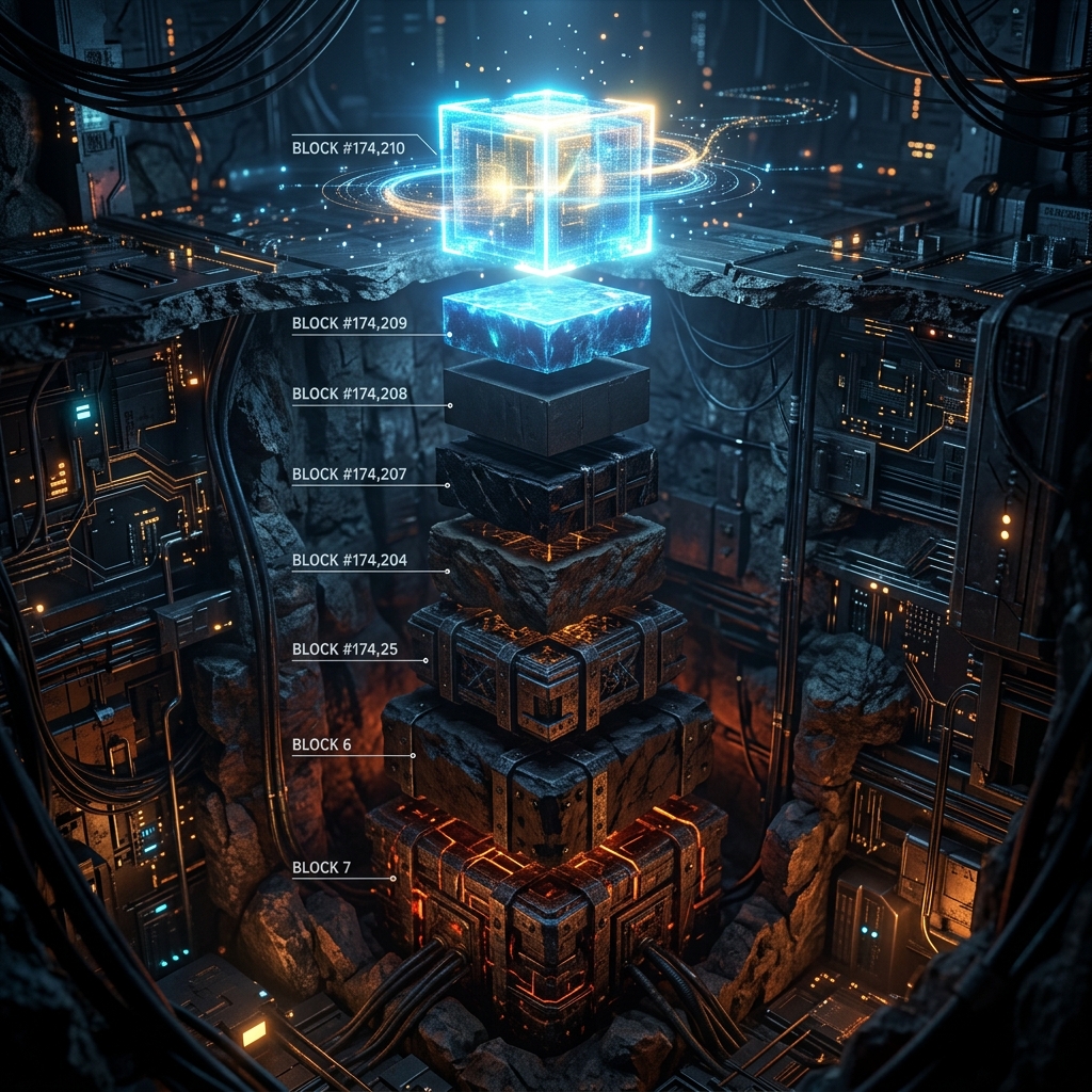 Bitcoin Confirmation Depth and Finality Diagram